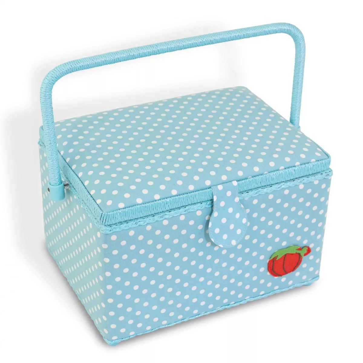 premium-sewing-basket-set-large-aqua-dot Premium Sewing Basket Set Large Aqua Dot
