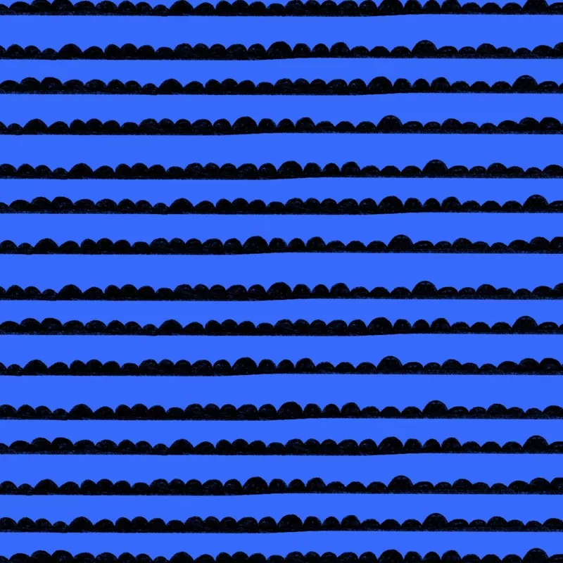 Preorder: Bubble Stripes (Black on Blue)