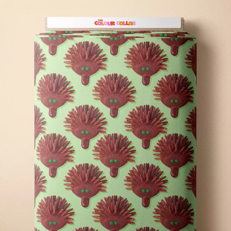 Preorder Fabric: Echidna Cake (Green)