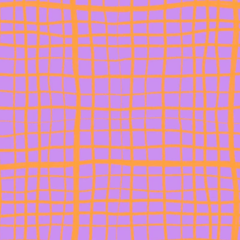 Preorder: Wonky Plaid (Orange on Purple)