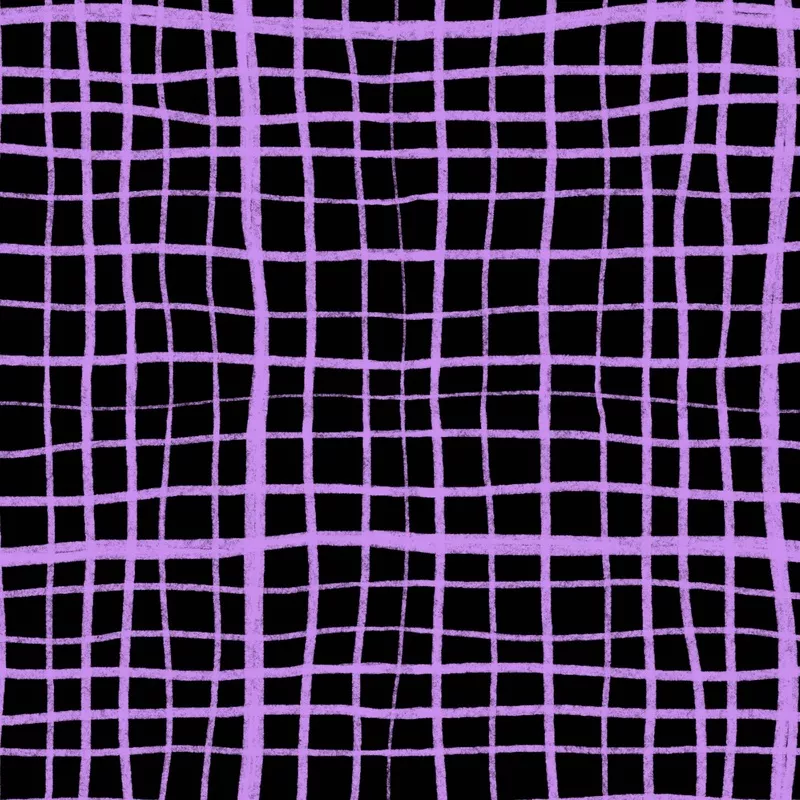 Preorder: Wonky Plaid (Purple on Black)