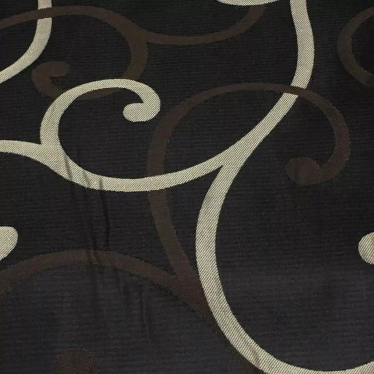 Prestwick Antique Scroll Black Upholstery Fabric