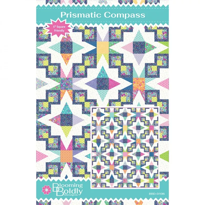 prismatic-compass-quilt-pattern-by-blooming-boldly-designs Prismatic Compass Quilt Pattern by Blooming Boldly Designs