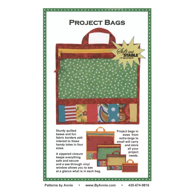 project-bags-sewing-patternby-annie-pba206-several-sizes Project Bags sewing Patternby Annie PBA206 several sizes