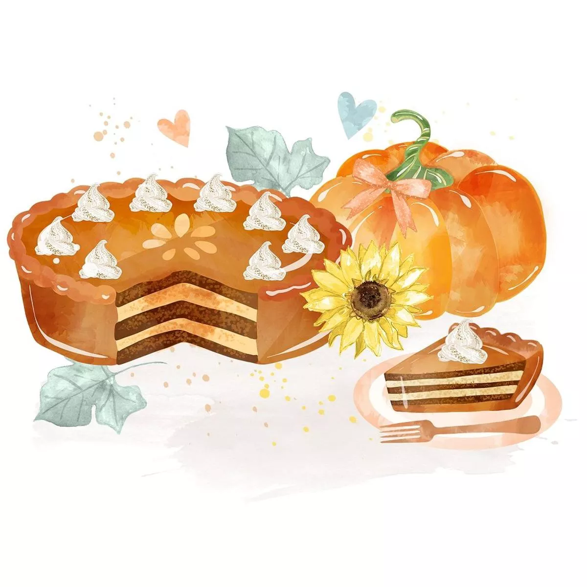 pumpkin-pie-arrangement-4-fabric-panel Pumpkin Pie Arrangement #4 Fabric Panel