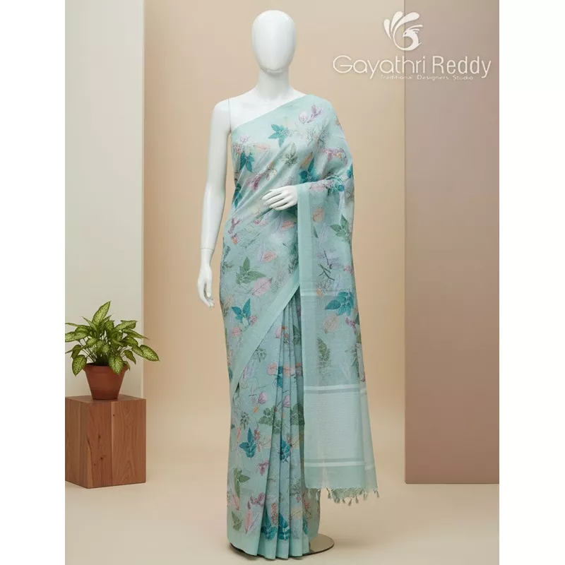 pure-linen-saree-l1429 PURE LINEN SAREE-L1429
