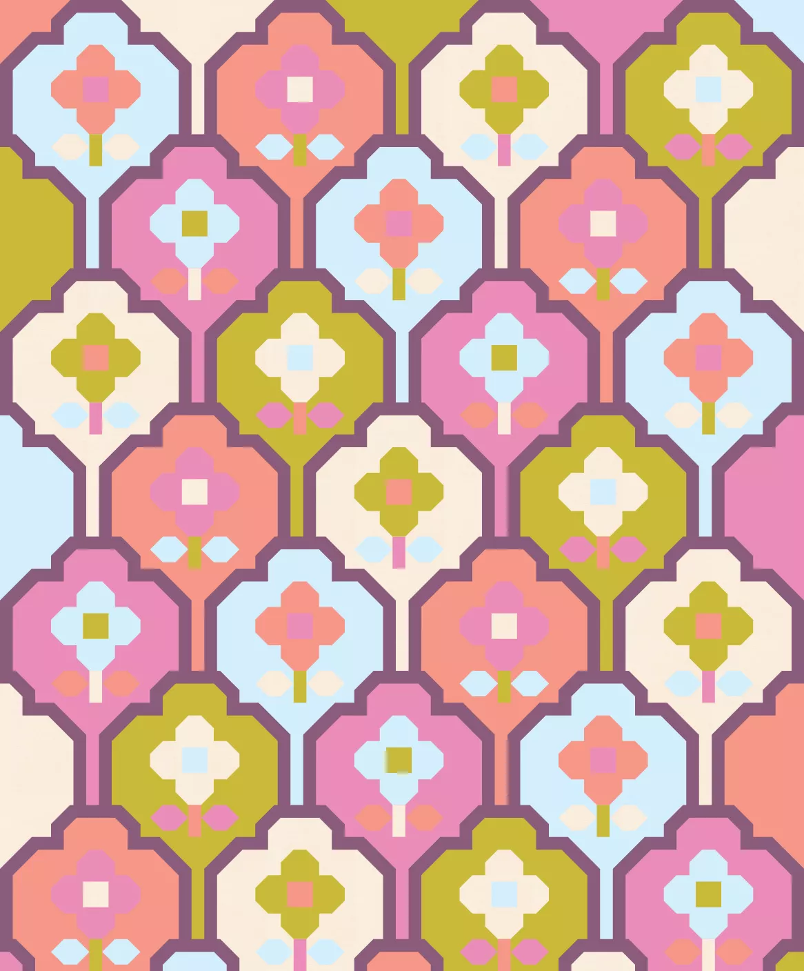 pure-solids-wallflower-cheerful-quilt-kit-pen-paper-patterns Pure Solids | Wallflower Cheerful Quilt Kit | Pen + Paper Patterns
