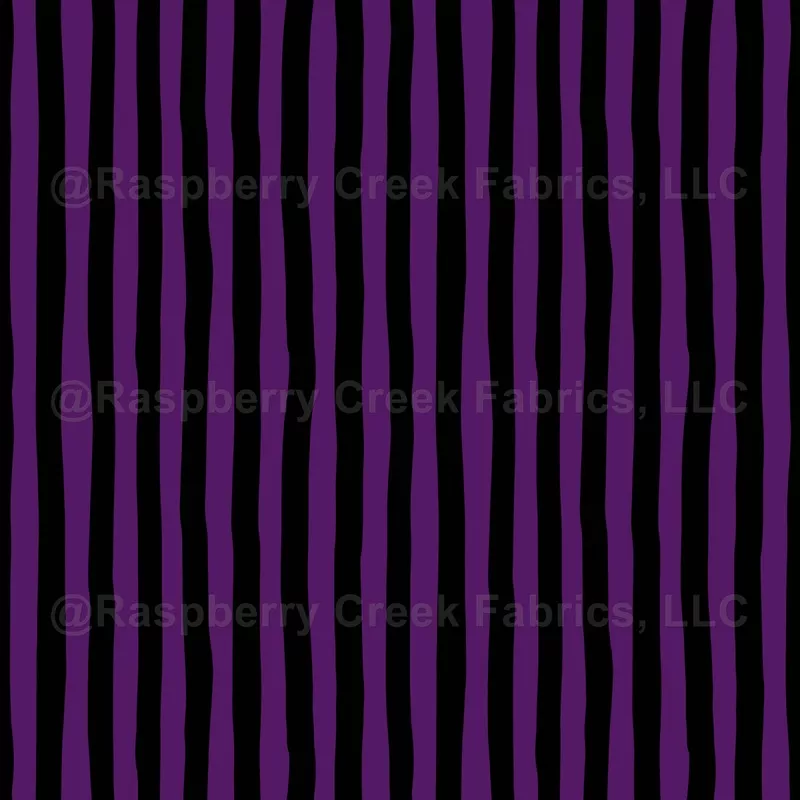 Purple & Black Wonky Stripes