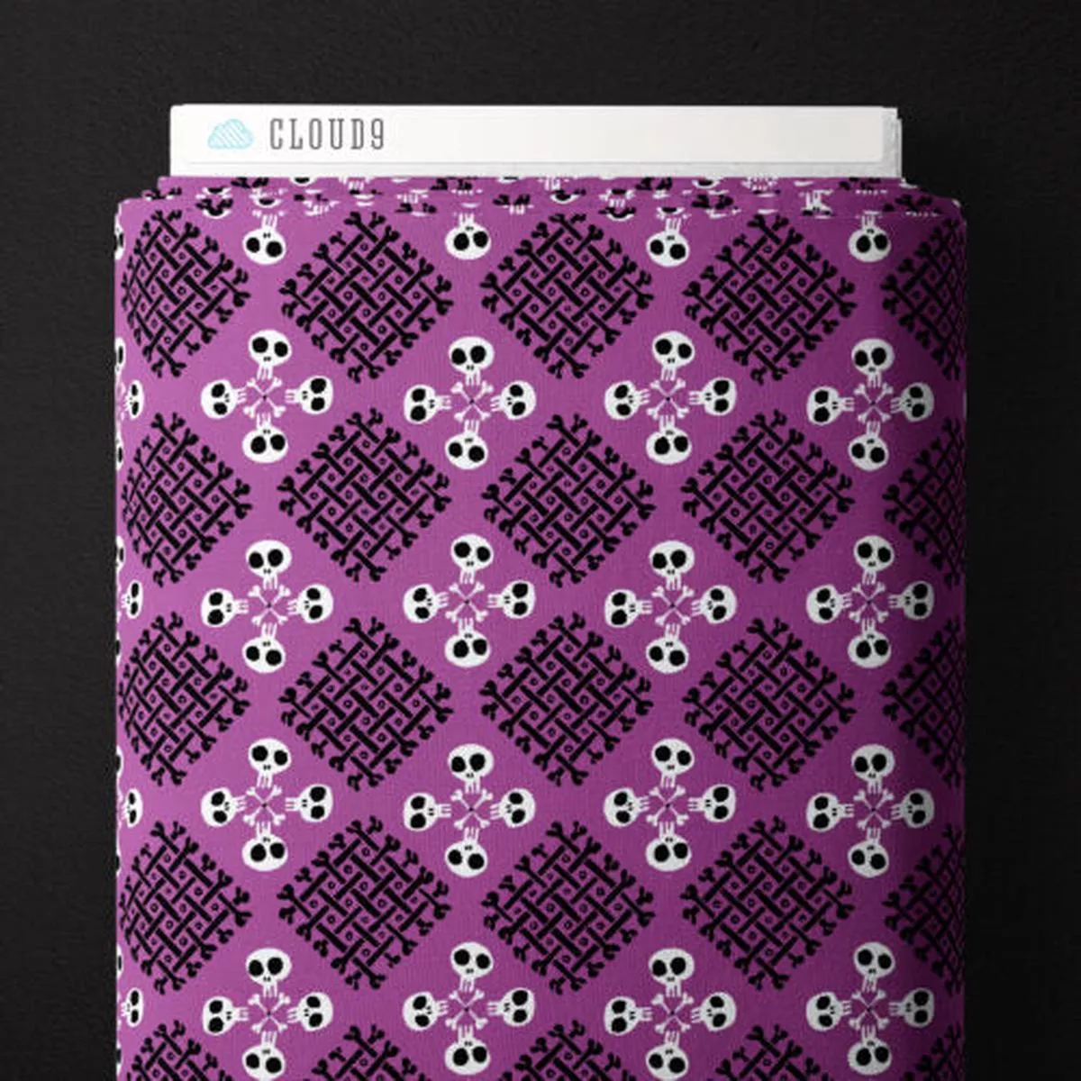 purple-checker-bone-dem-bones-by-sarah-watson-cloud9-organic-cotton PURPLE Checker Bone – Dem Bones by Sarah Watson for Cloud9 Organic Cotton