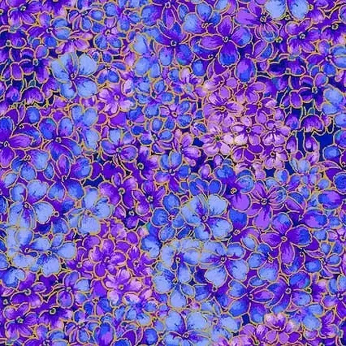 purple-opulent-hydrangea-cotton-wideback-fabric-per-yard Purple Opulent Hydrangea Cotton Wideback Fabric Per Yard