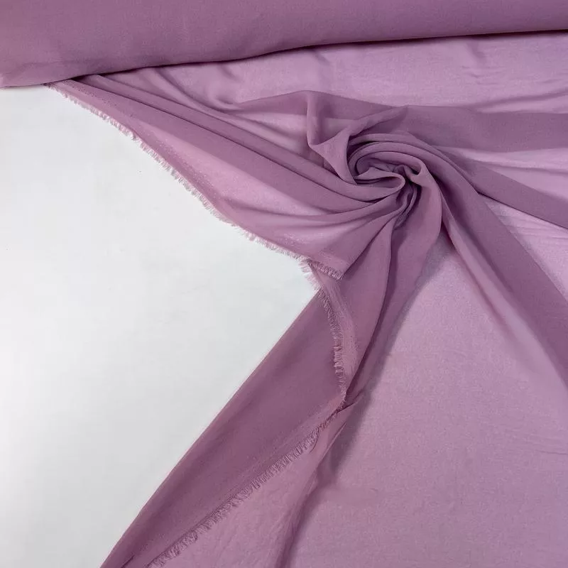 Purple Polyester Chiffon Crepe