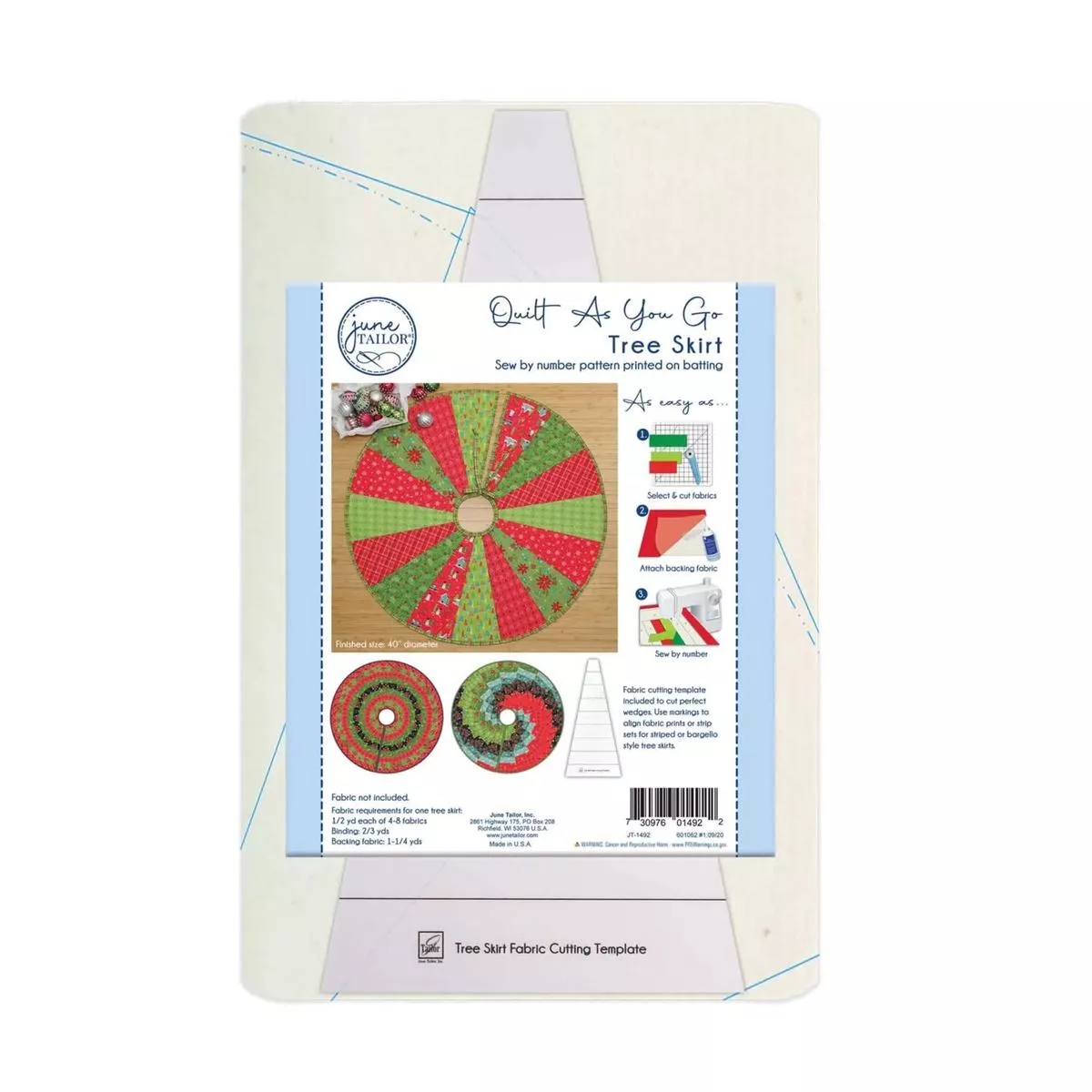 Quilt As You Go Tree Skirt Kit