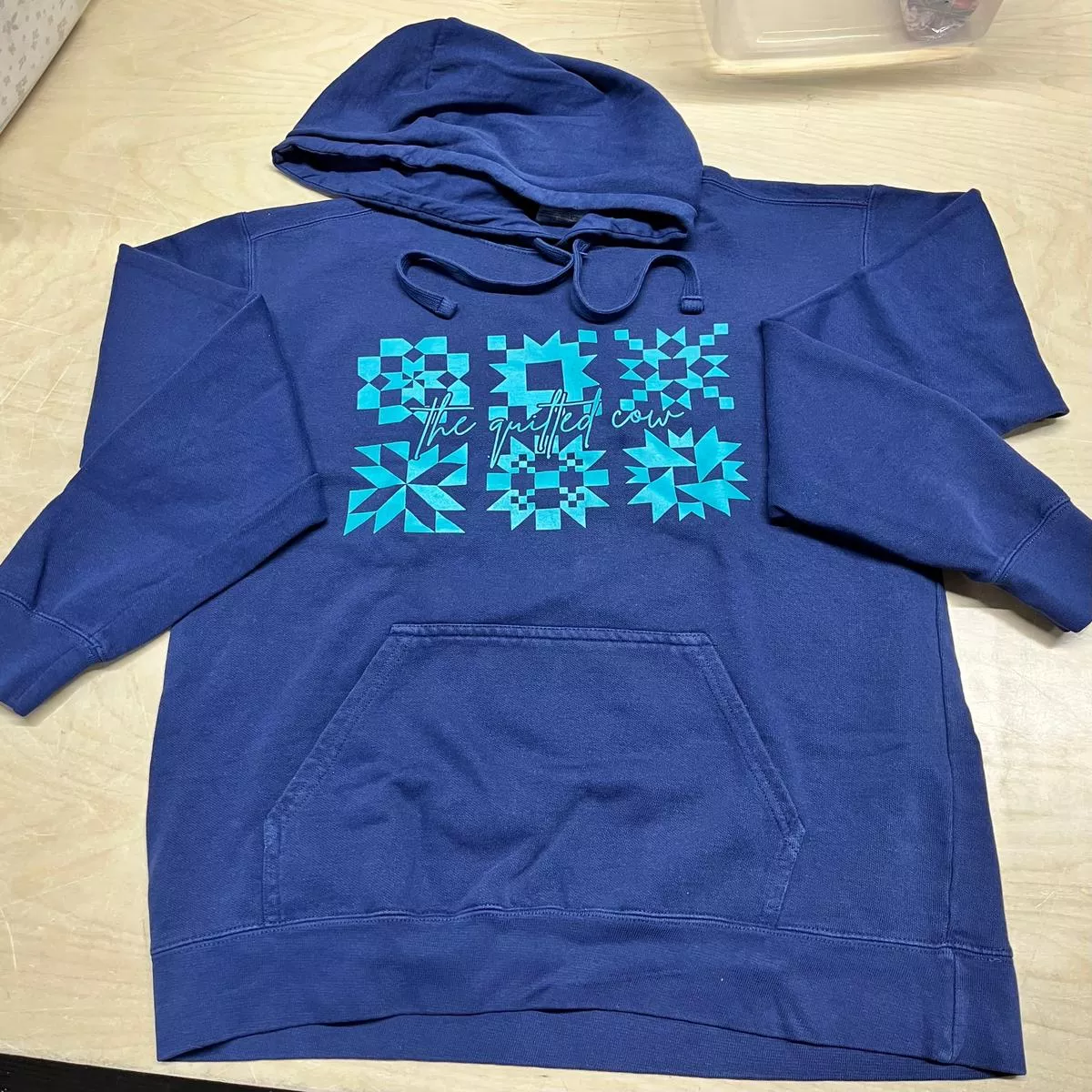 Quilted Cow Block Hoodie
