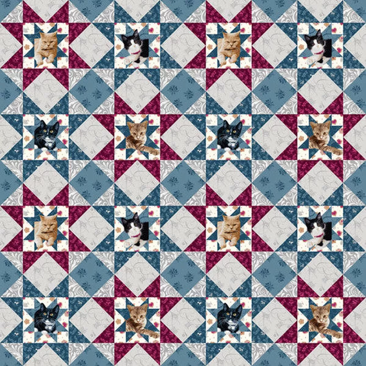 quilted-kitties-blue Quilted Kitties Blue