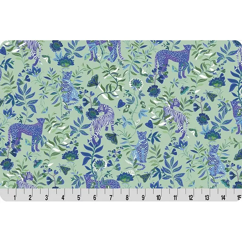 quilting-cuddle-wanderlust-blue-big-cats Quilting Cuddle | Wanderlust Blue | Big Cats