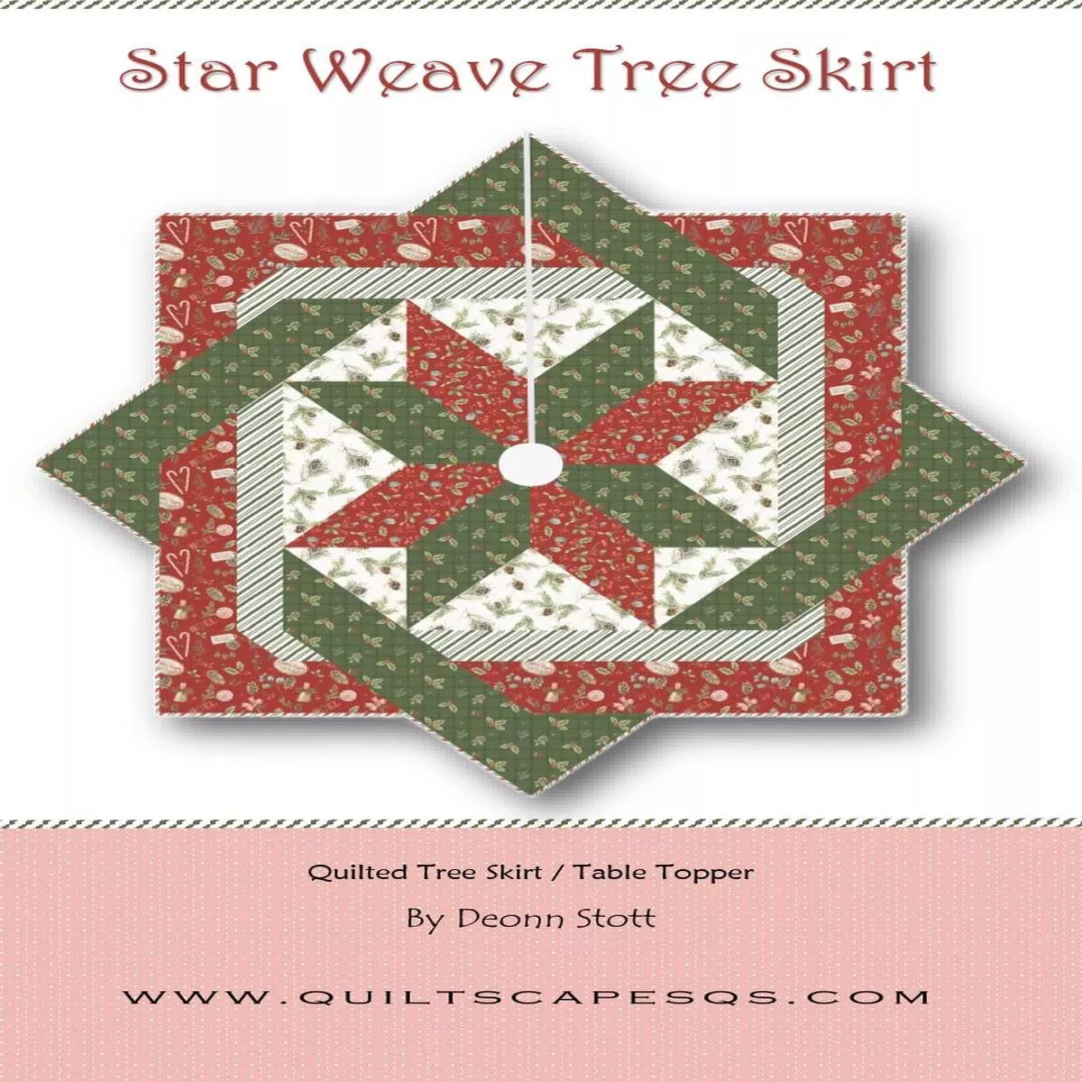 Quiltscapes Star Weave Tree Skirt Pattern P278-STARWEAVE