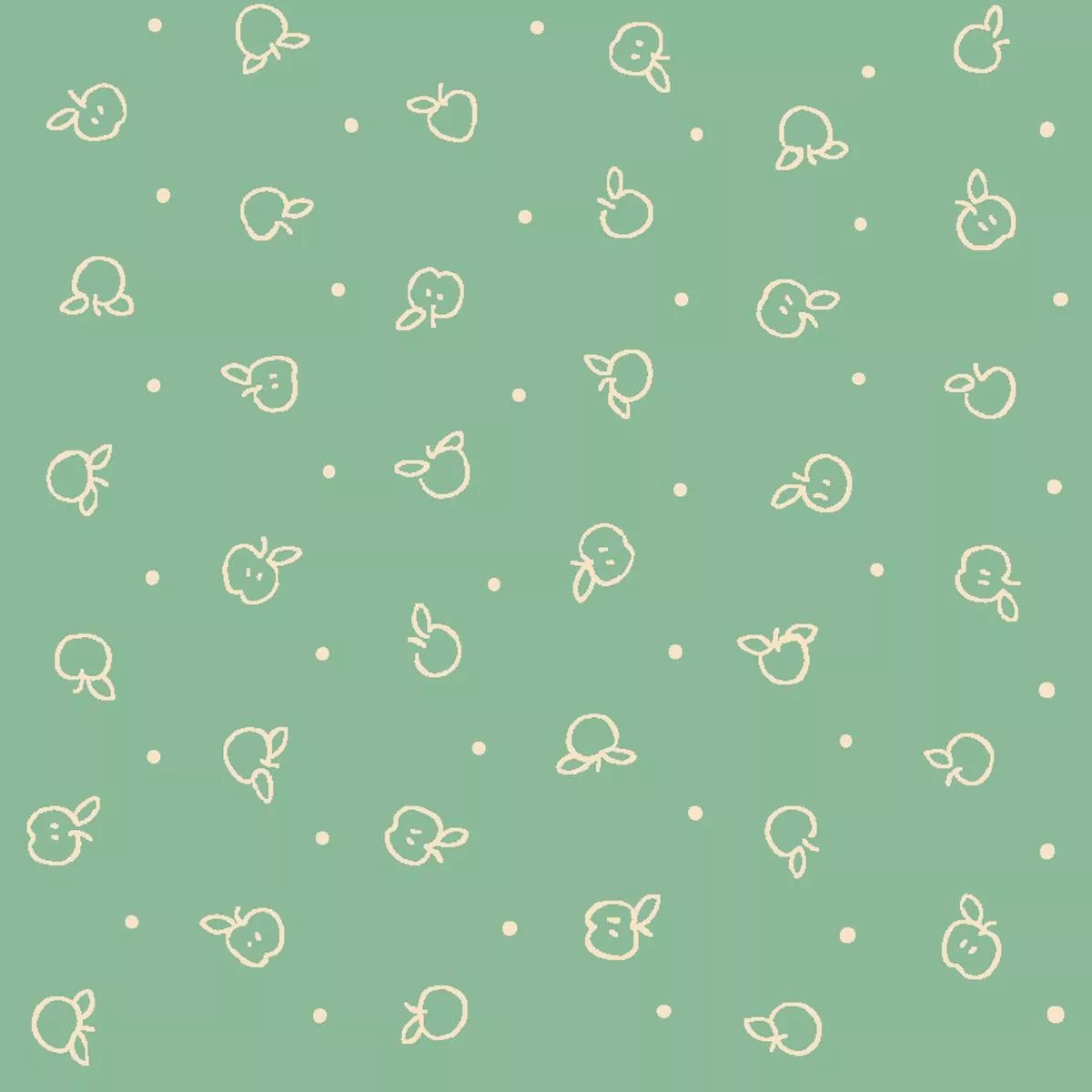 raggedy-ann-andy-apples-green-fabric Raggedy Ann and Andy Apples Green Fabric