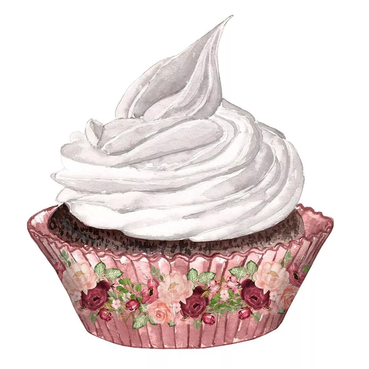 rain-romance-cupcake-fabric-panel Rain Romance Cupcake Fabric Panel
