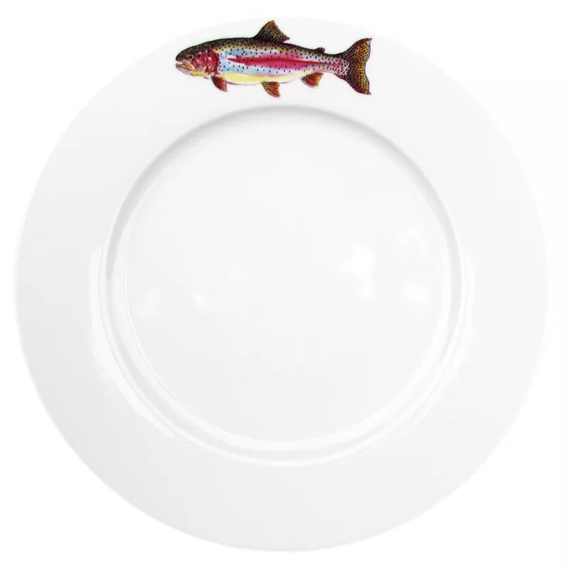 rainbow-trout-26cm-flat-rimmed-plate Rainbow Trout 26cm Flat Rimmed Plate