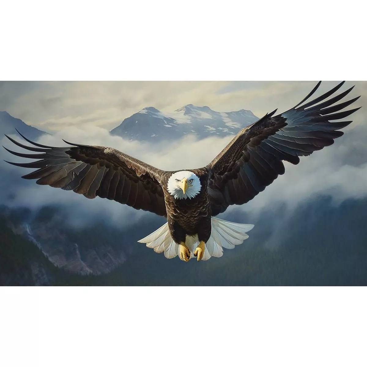 realistic-bald-eagle-fabric-panel Realistic Bald Eagle Fabric Panel