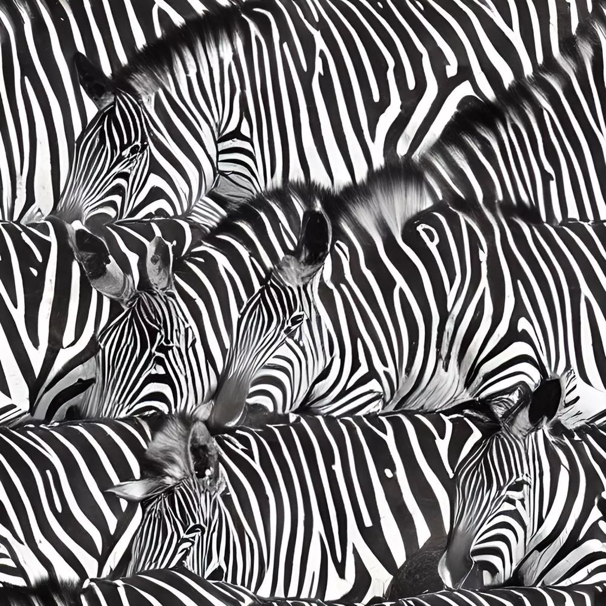 realistic-packed-zebras-pattern-1-fabric Realistic Packed Zebras Pattern #1 Fabric