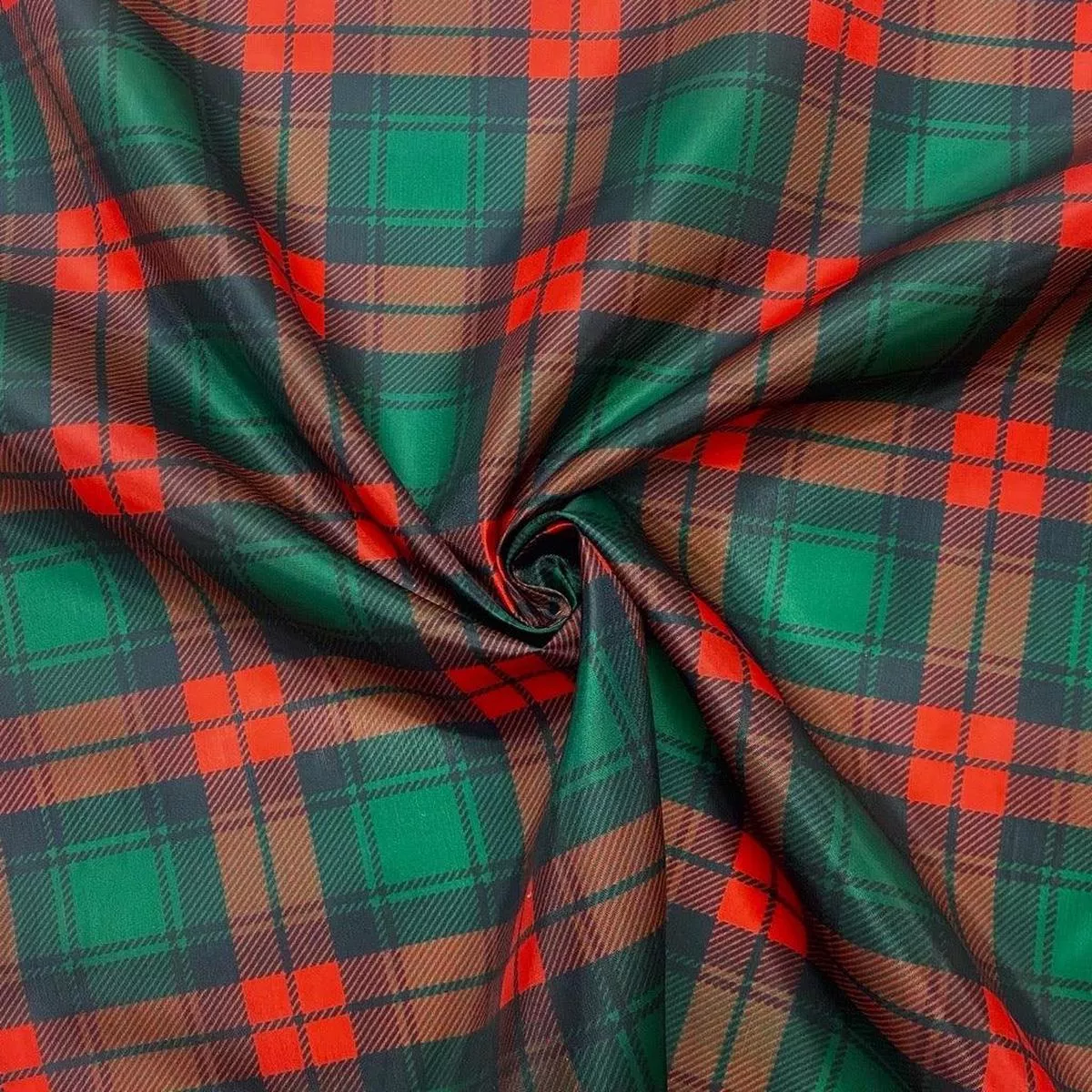 red-green-tartan-polyester-lining-fabric Red and Green Tartan Polyester Lining Fabric