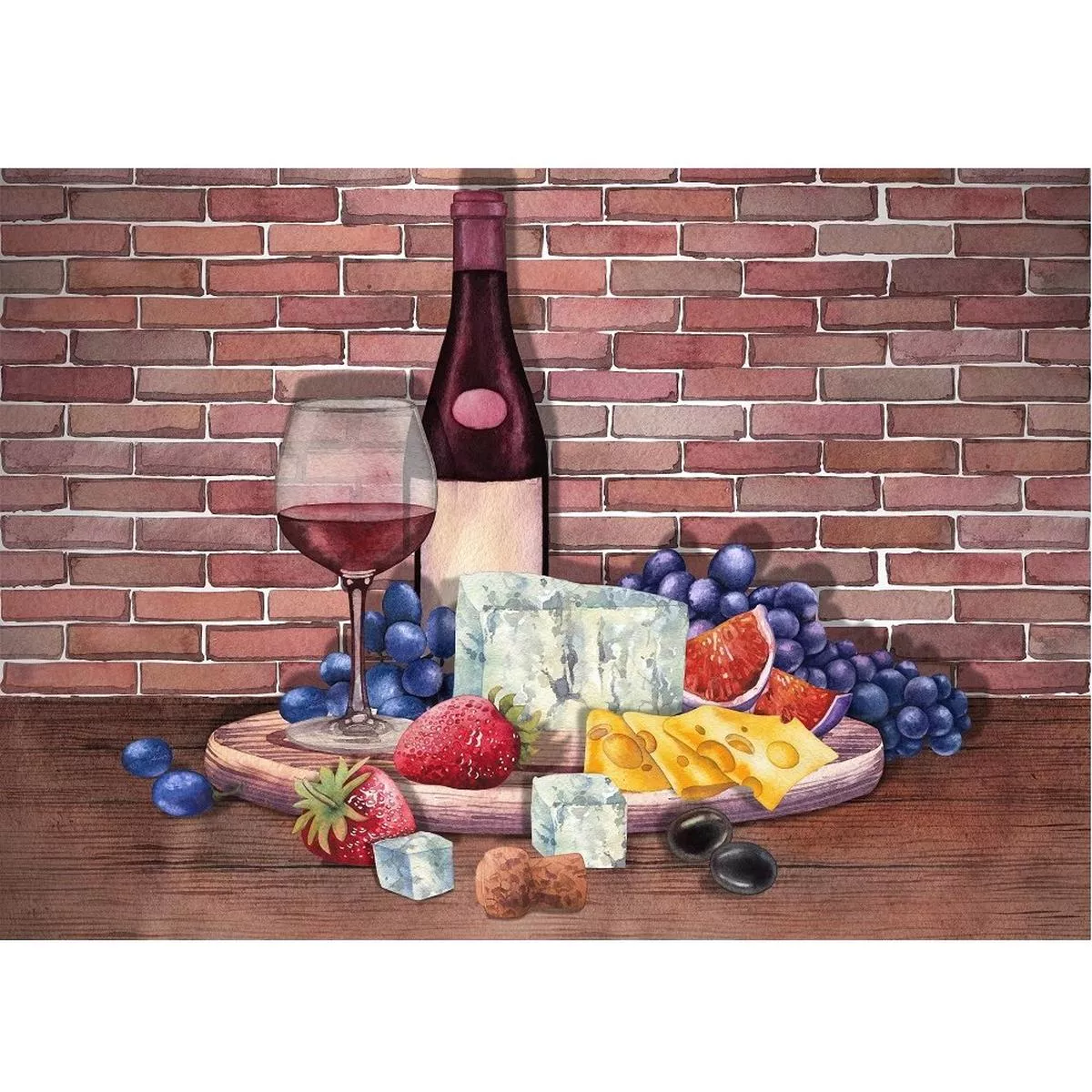 red-wine-cheese-charcuterie-board-fabric-panel-variation-3 Red Wine & Cheese Charcuterie Board Fabric Panel – Variation 3