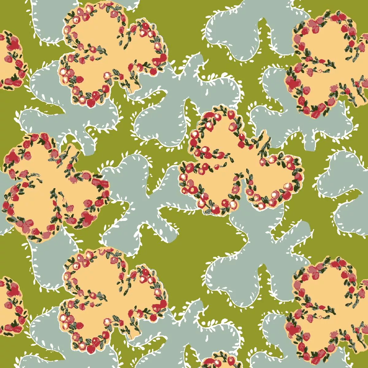 reine-on-green-fabric Reine on Green Fabric