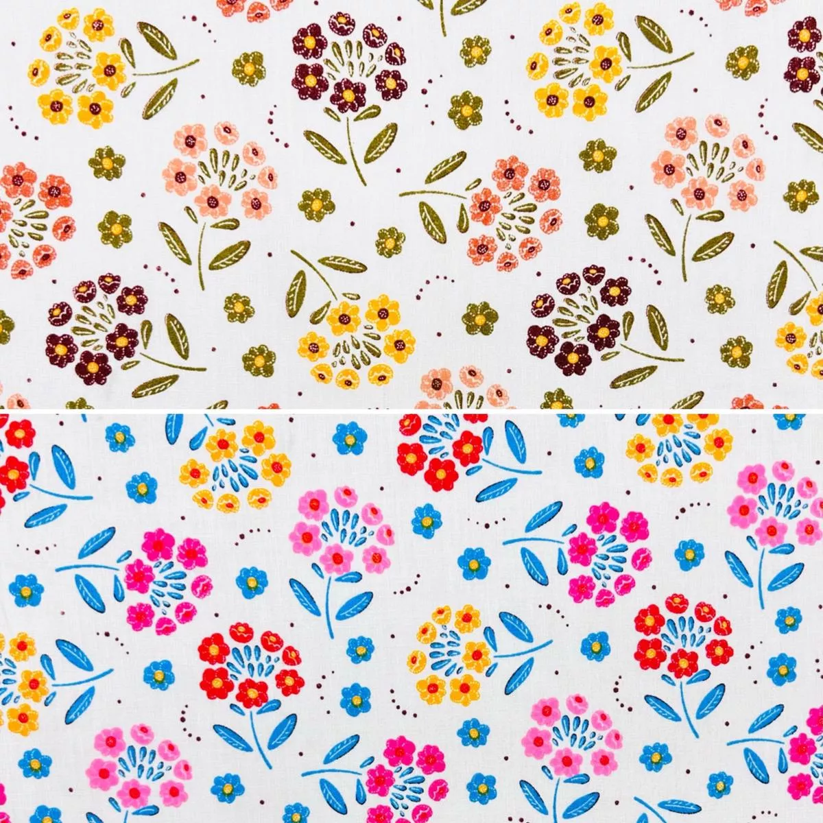 retro-flowers-polycotton-fabric Retro Flowers Polycotton Fabric