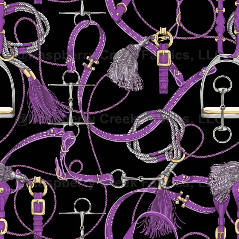 rider-chic-black-with-lilac-tack Rider Chic – Black with Lilac Tack