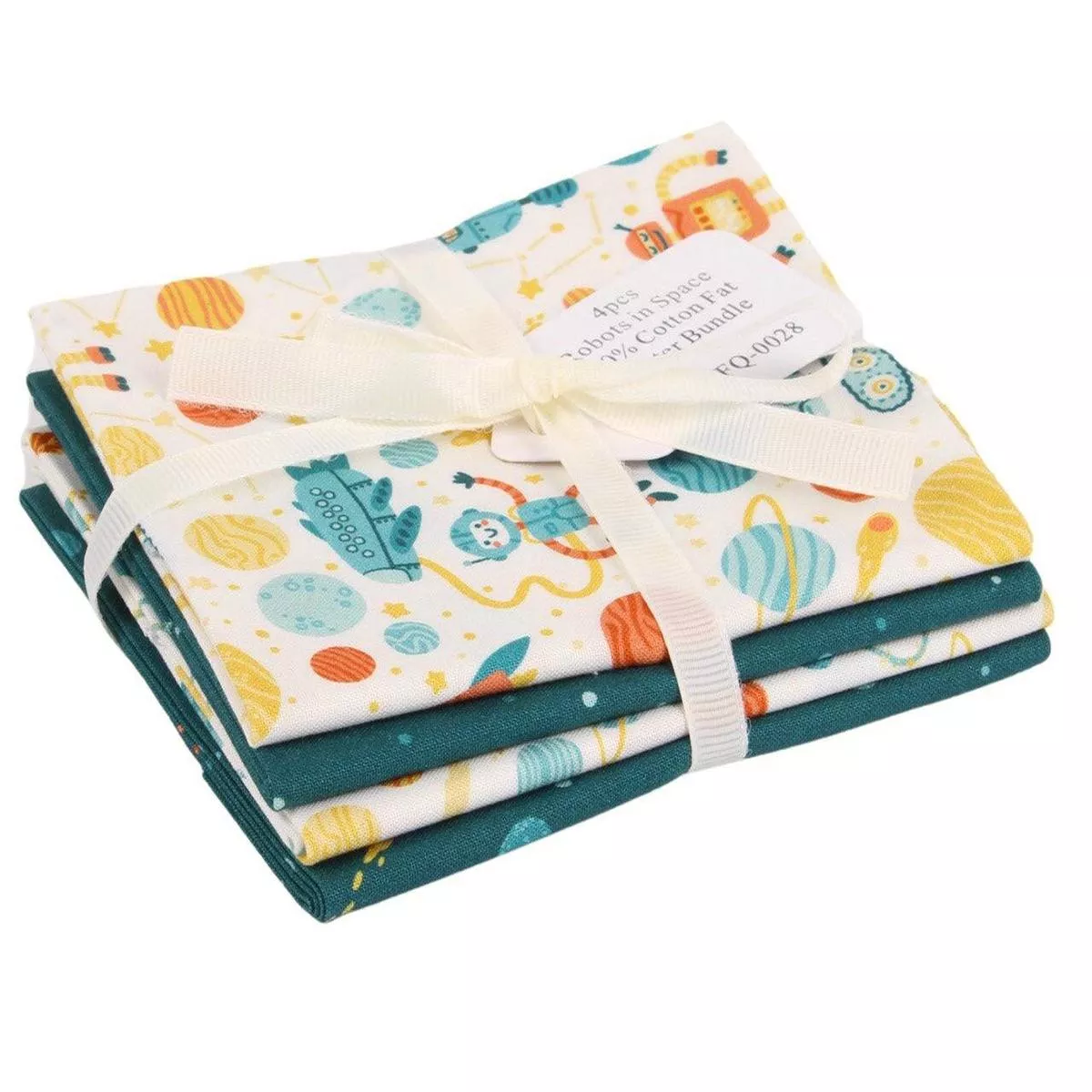 robots-in-space-4-piece-cotton-fat-quarter-bundle Robots in Space 4 Piece Cotton Fat Quarter Bundle