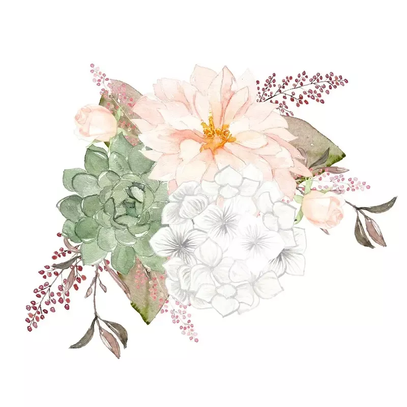 romantic-bouquets-arrangement-1-fabric-panel Romantic Bouquets Arrangement #1 Fabric Panel