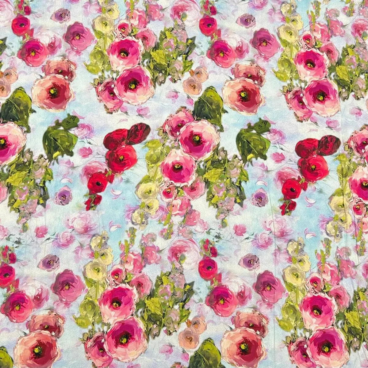 romantic-garden-viscose-satin-fabric Romantic Garden Viscose Satin Fabric