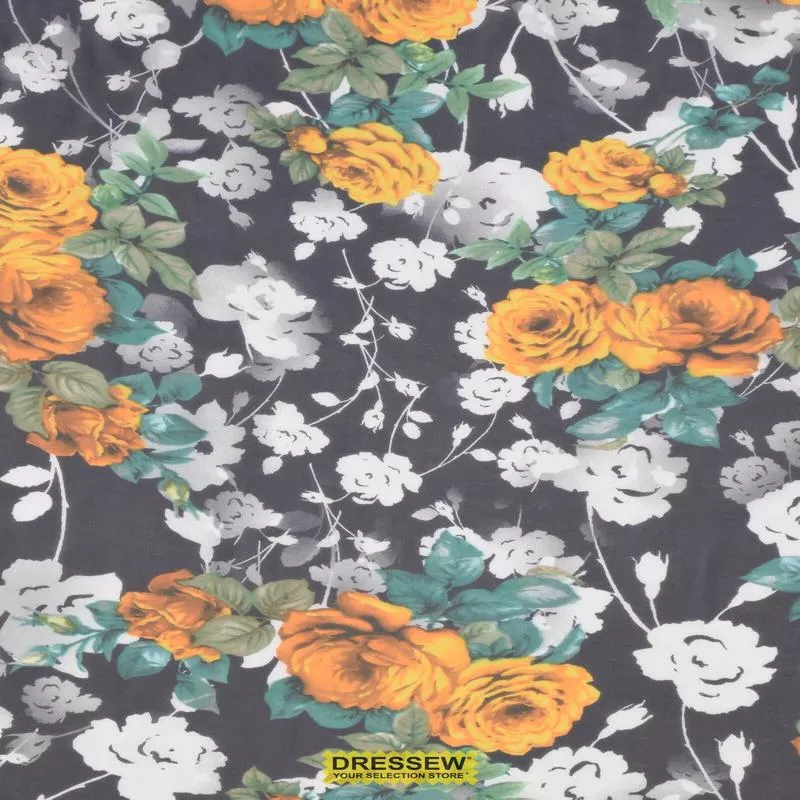 Rose Chiffon Navy / Mustard