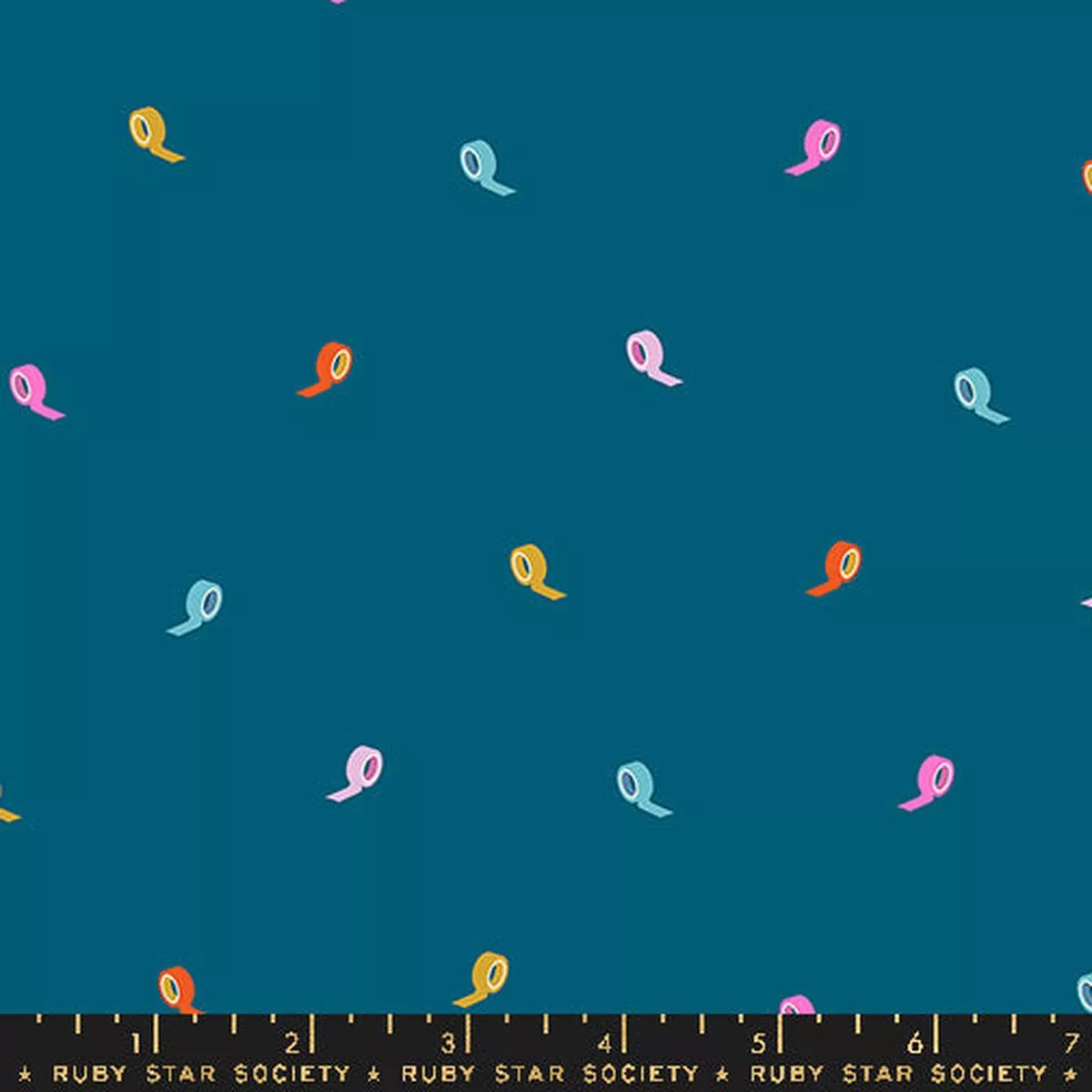 ruby-star-society-washi-plus-roll-with-it-teal-fabric Ruby Star Society Washi Plus Roll With It Teal Fabric