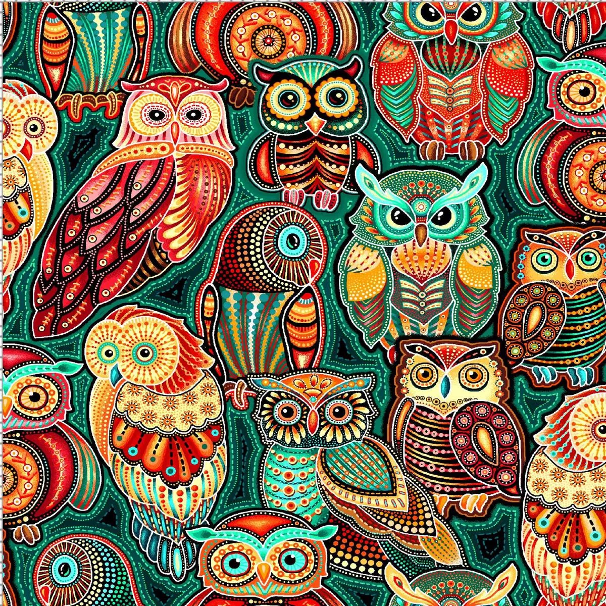 sahul-land-stacked-owls-teal Sahul Land Stacked Owls Teal