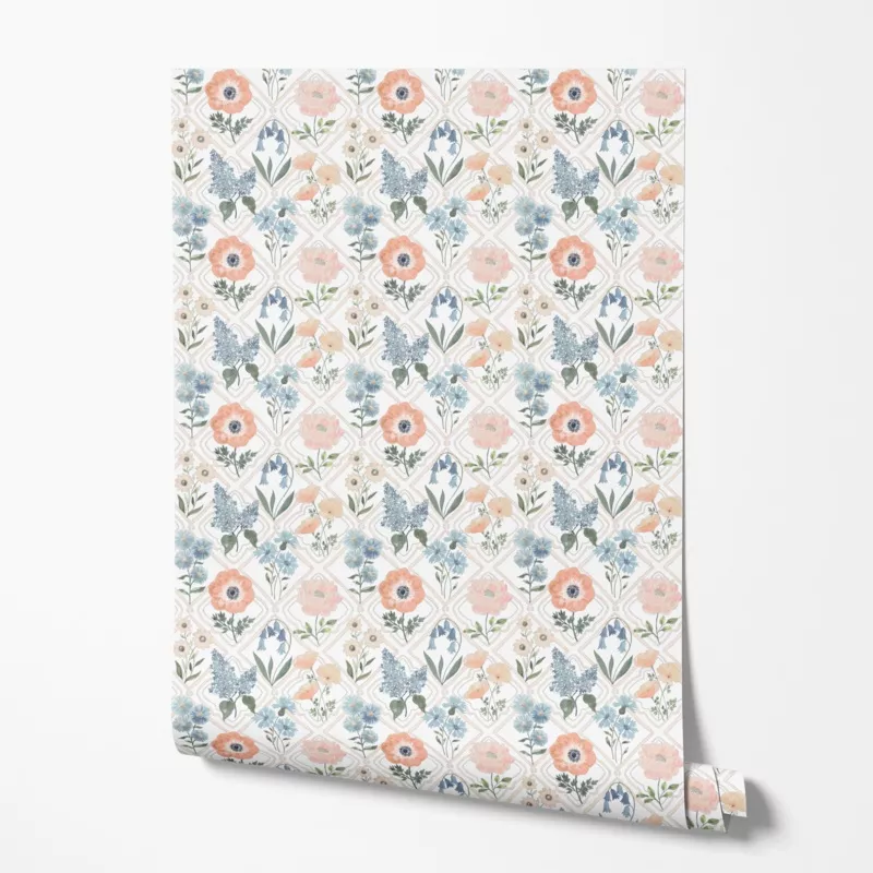 sara-berrenson-vintage-floral-diamond-frames-wallpaper Sara Berrenson Vintage Floral Diamond Frames Wallpaper