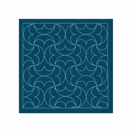 Sashiko Sampler Hangetsu-tsunagi Navy