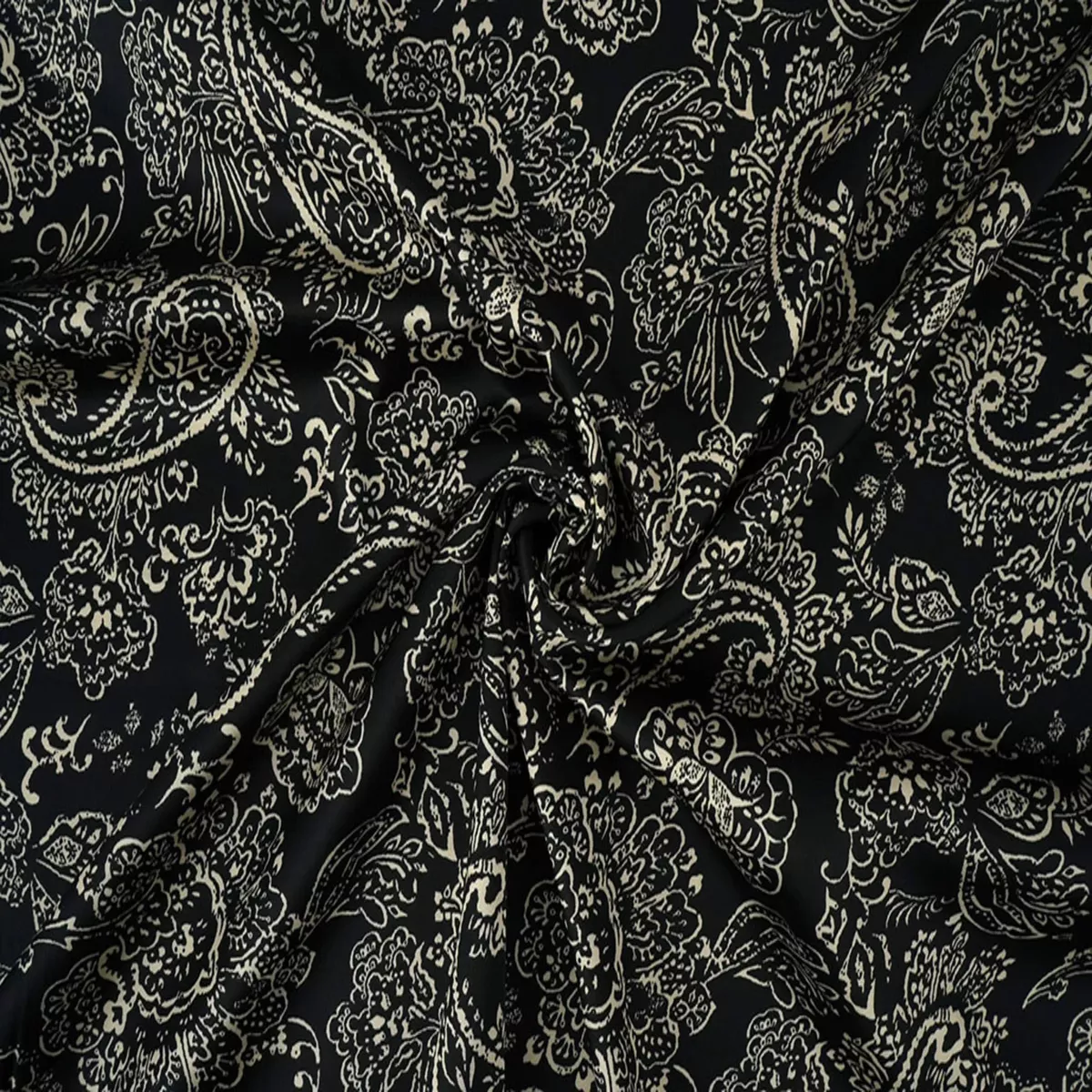 satin-with-elastane-elegant-pattern-on-black-background-80-g-m Satin with elastane – elegant pattern on black background 80 g/m