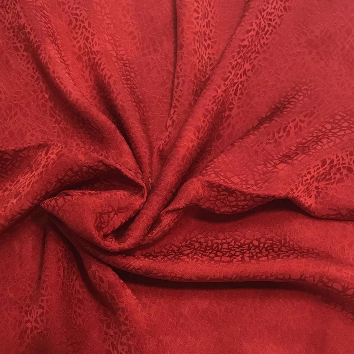Scarlet Red Pebbles – Hand Dyed Silk Jacquard
