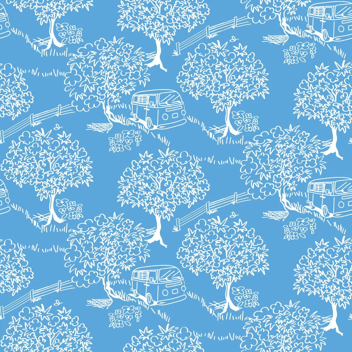 scenic-trees-on-blue-fabric Scenic Trees on Blue Fabric