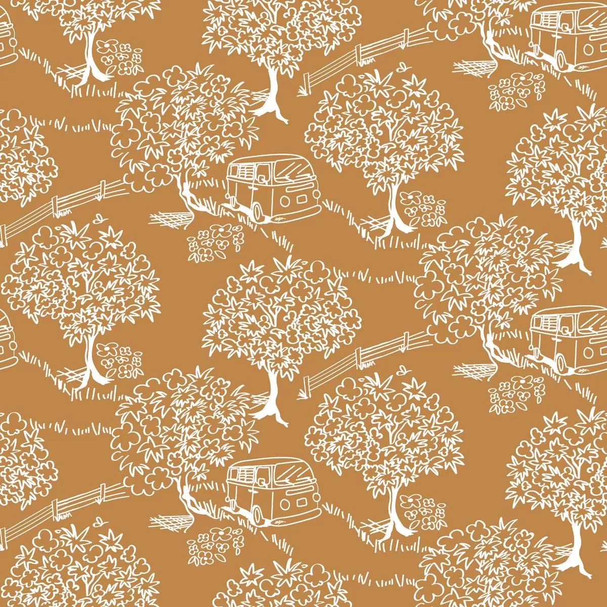 scenic-trees-on-brown-fabric Scenic Trees on Brown Fabric