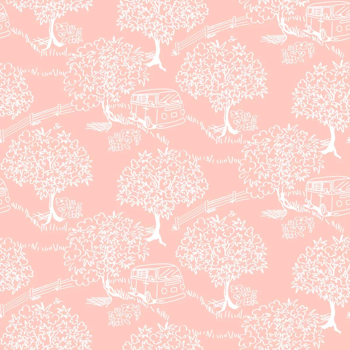 scenic-trees-on-light-pink-fabric Scenic Trees on Light Pink Fabric