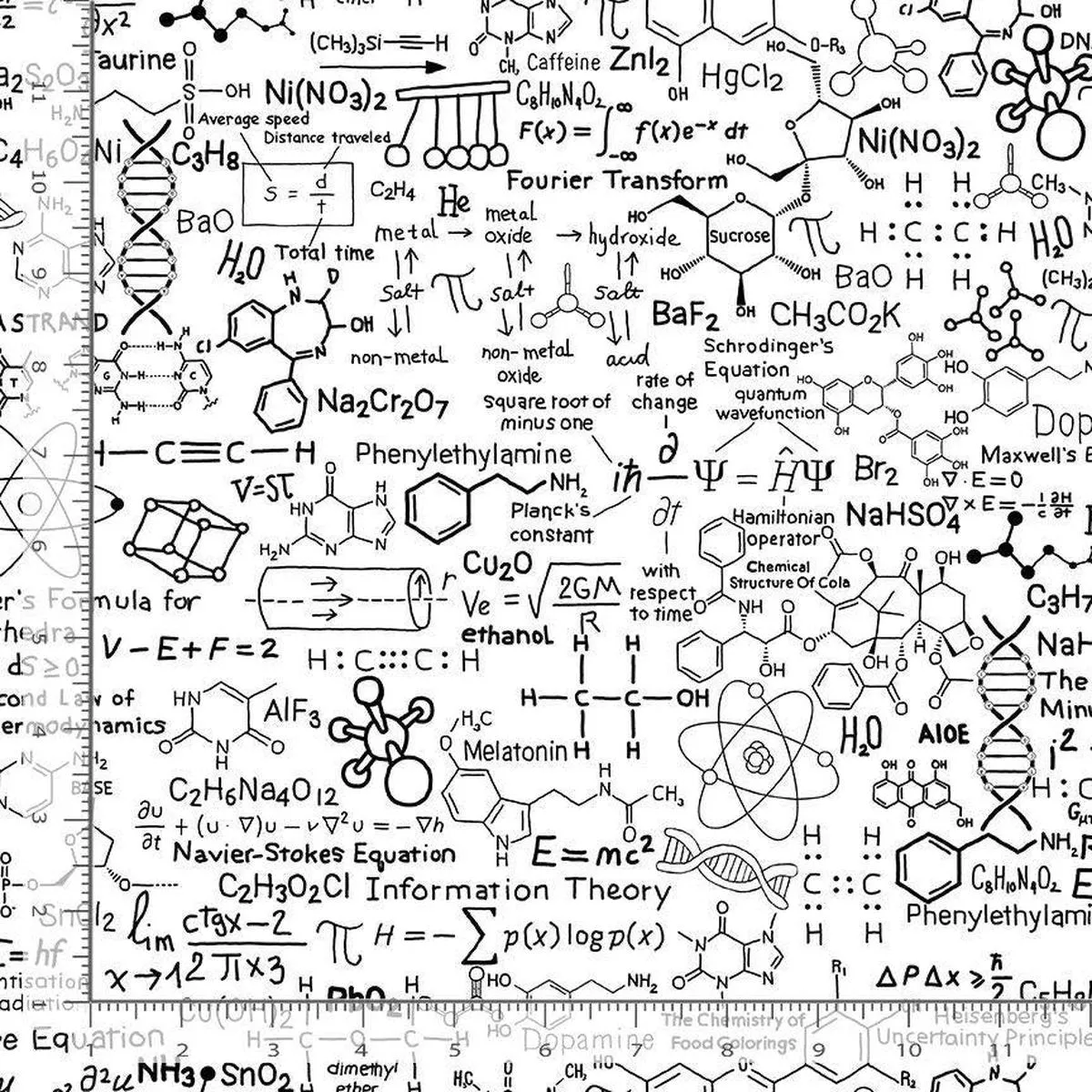 Science Math Formulas White – Default Title