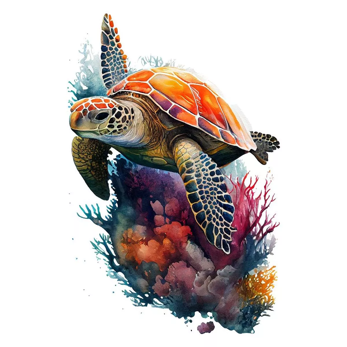 sea-creatures-sea-turtle-fabric-panel Sea Creatures Sea Turtle Fabric Panel