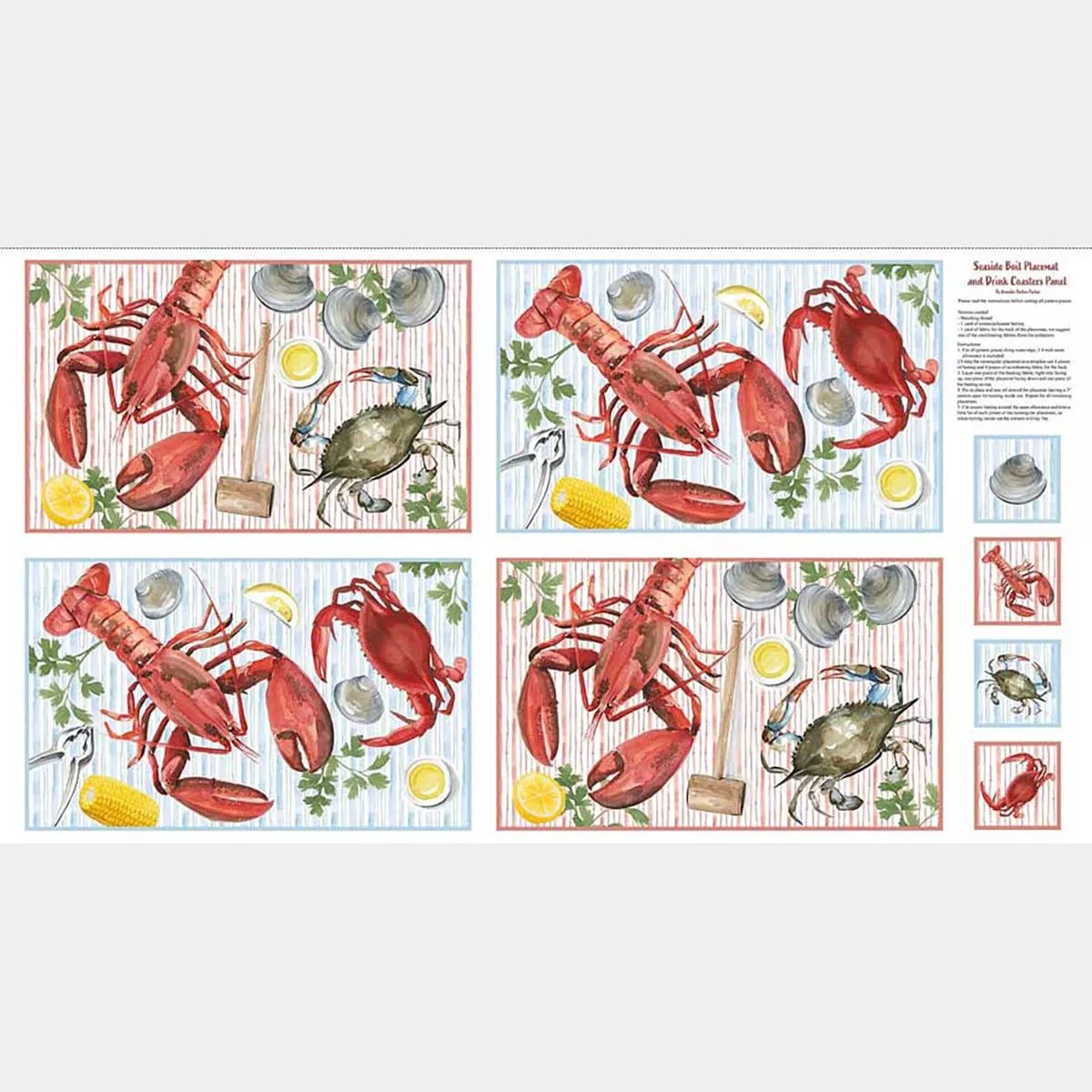 Seaside Boil – Lobster Placemat Red Panel