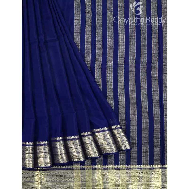 semi-mysore-crape-saree-smc392 SEMI MYSORE CRAPE SAREE-SMC392