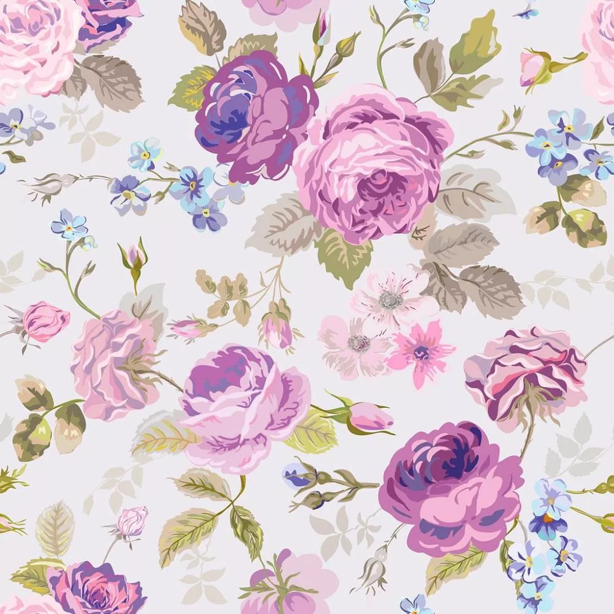 shabby-chic-floral-fabric-purple Shabby Chic Floral Fabric – Purple