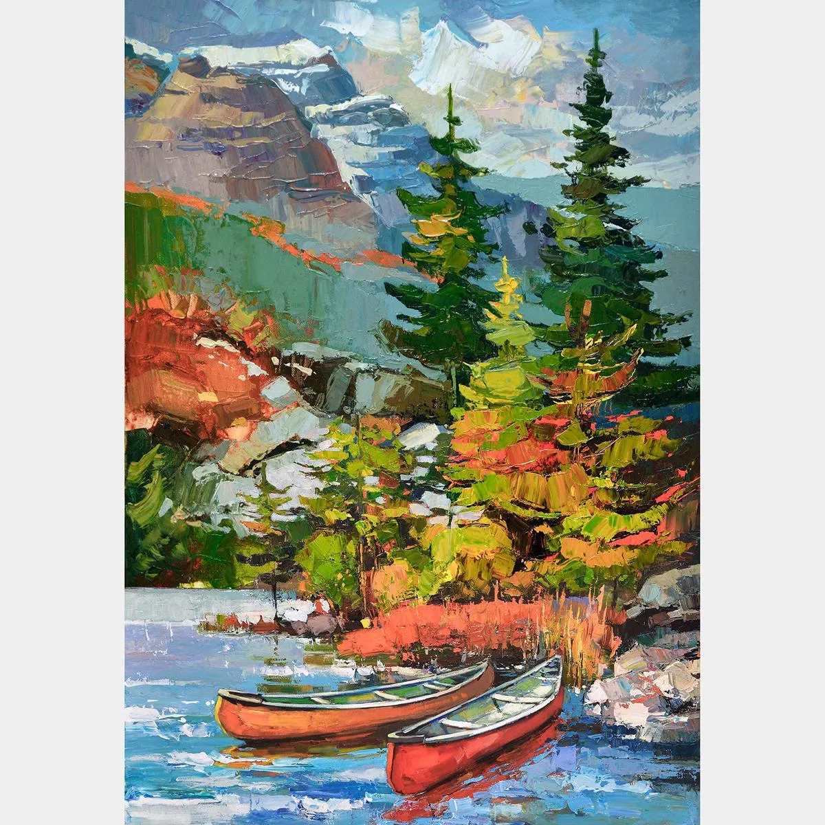 silent-lake-canoe-blue-multi-panel Silent Lake – Canoe Blue Multi Panel
