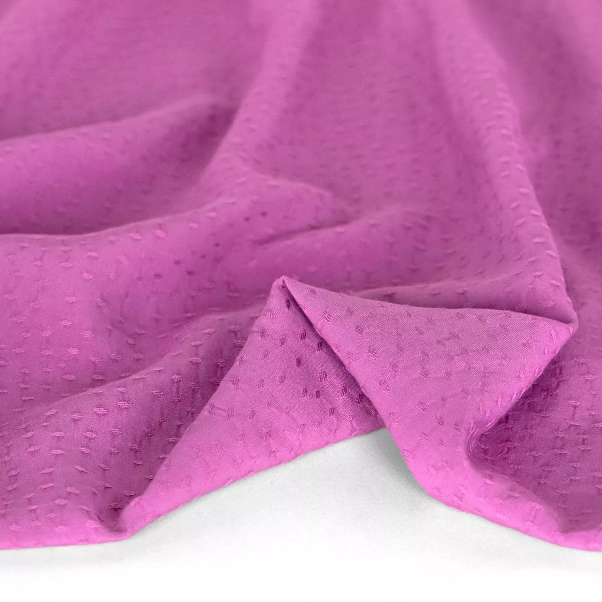 Silky Dotted Viscose Dobby – Dahlia